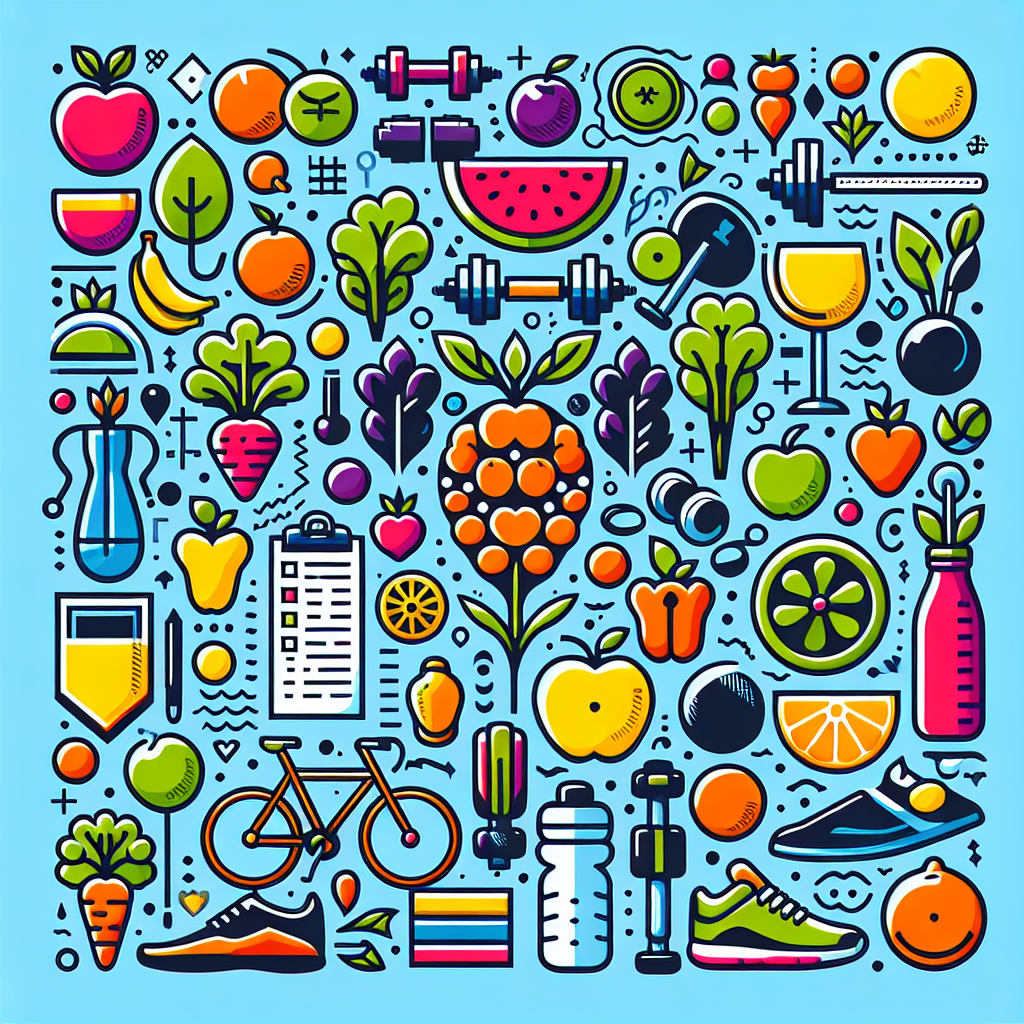 Poster Gaya Hidup Sehat dengan Desain Sederhana dan Mudah Digambar